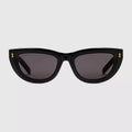 Occhiali da sole Gucci con montatura a farfalla - Acetato nero