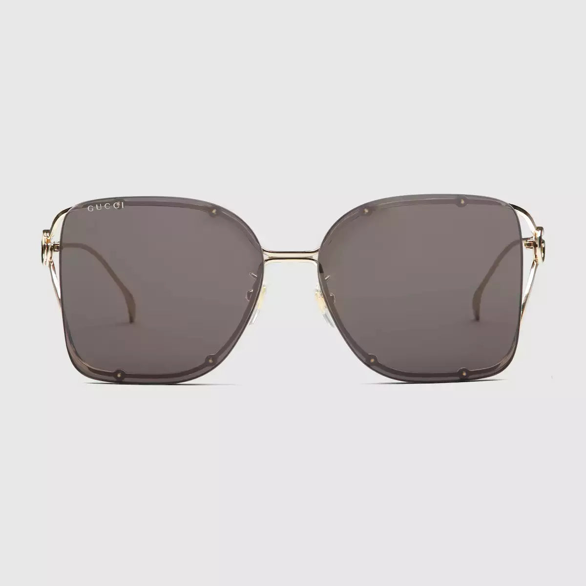 Occhiali da sole Gucci con telaio quadrato - Oro