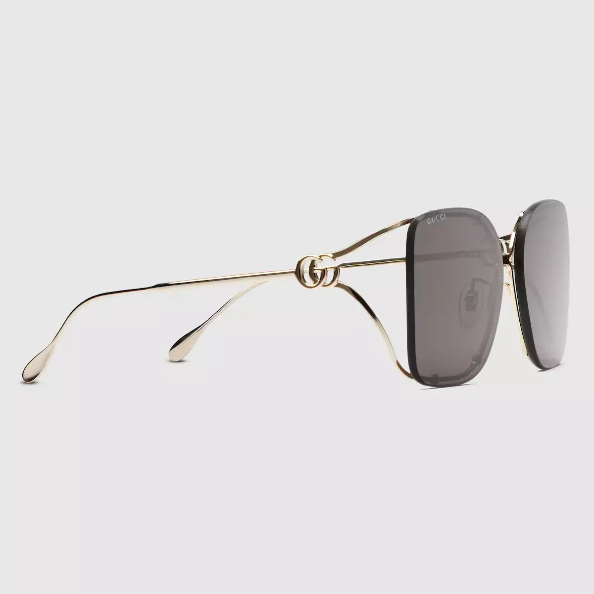 Occhiali da sole Gucci con telaio quadrato - Oro